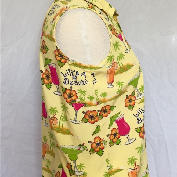 2 Vintage Big Dog Hawaiian Drinking Shirts Sz Med - Picture 6 of 16